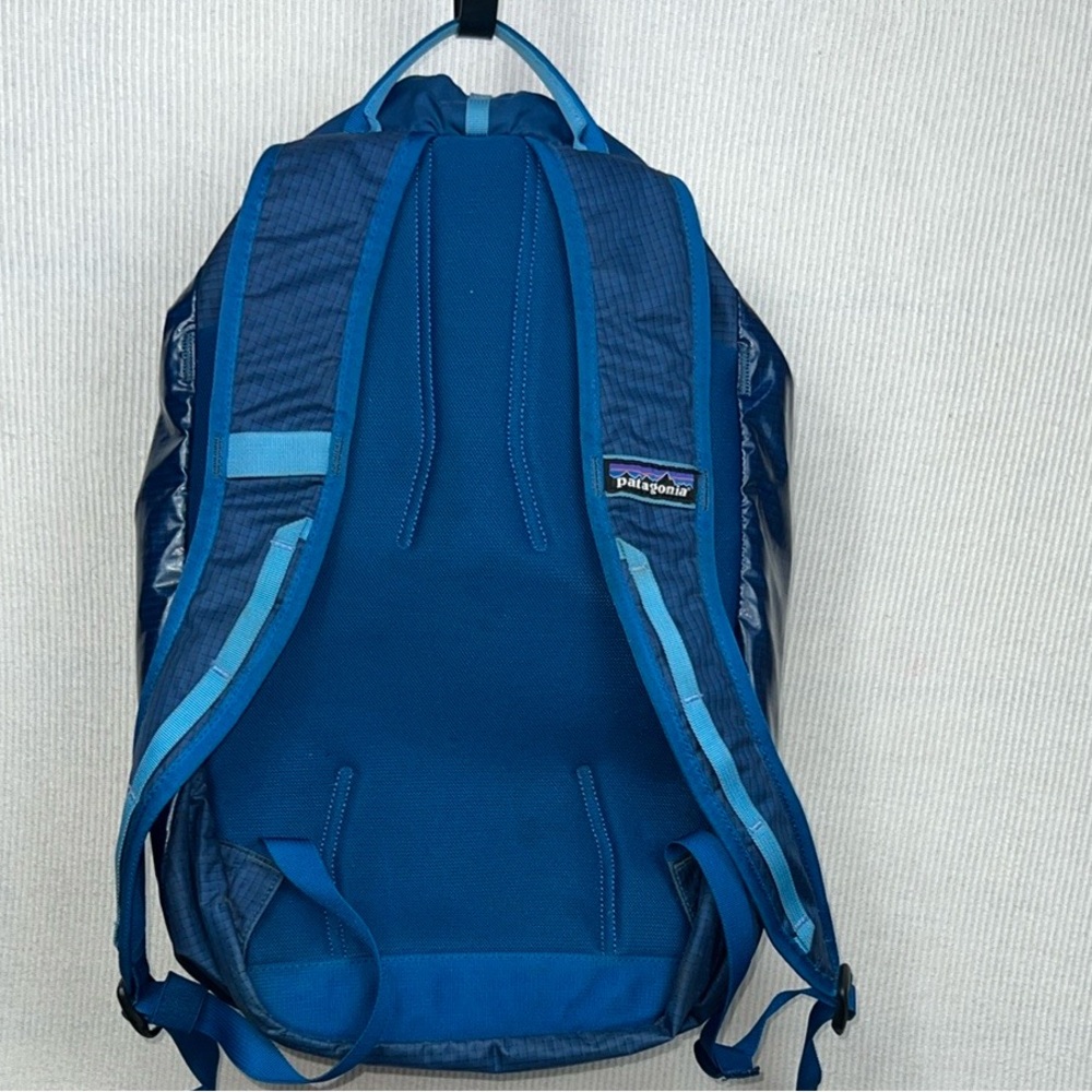 Patagonia Lightweight Black Hole Cinch Backpack Ripstop Blue Outdoor Hiking - Picture 10 of 16